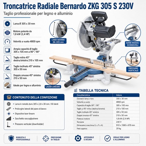 Troncatrice radiale bernardo - radiale,